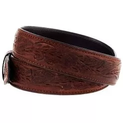 Vogt Silversmiths Oiled Bison Floral Belt -Western Cowboy Equipment Shop 041 084 2