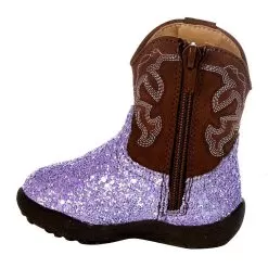 Roper NRS Exclusive Infant Footwear Purple Glitter Boot -Western Cowboy Equipment Shop 09 016 1225 2962 5