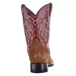 Roper Exclusive Kids Suede Vamp Red Shaft Cowboy Boot -Western Cowboy Equipment Shop 09 018 0199 0001 3