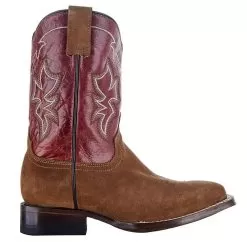 Roper Exclusive Kids Suede Vamp Red Shaft Cowboy Boot -Western Cowboy Equipment Shop 09 018 0199 0001 4