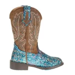 Roper Footwear Kids Roper Blue Southwest Glitter Vamp Brown Shaft -Western Cowboy Equipment Shop 09 018 1225 2063 4