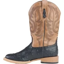 Roper Footwear Kid's Black Ostrich Print Cowboy Boots 9 Roper Footwear Kid's Black Ostrich Print Cowboy Boots -Western Cowboy Equipment Shop 09 018 1900 0050 3
