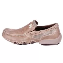 Roper Footwear Men's Roper Skipper Tan Suede Driving Moc Slip On -Western Cowboy Equipment Shop 09 020 1775 2841 3