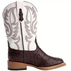 Roper Kid's Brown Ostrich Print Cowboy Boots -Western Cowboy Equipment Shop 09 18 1900 0049 5