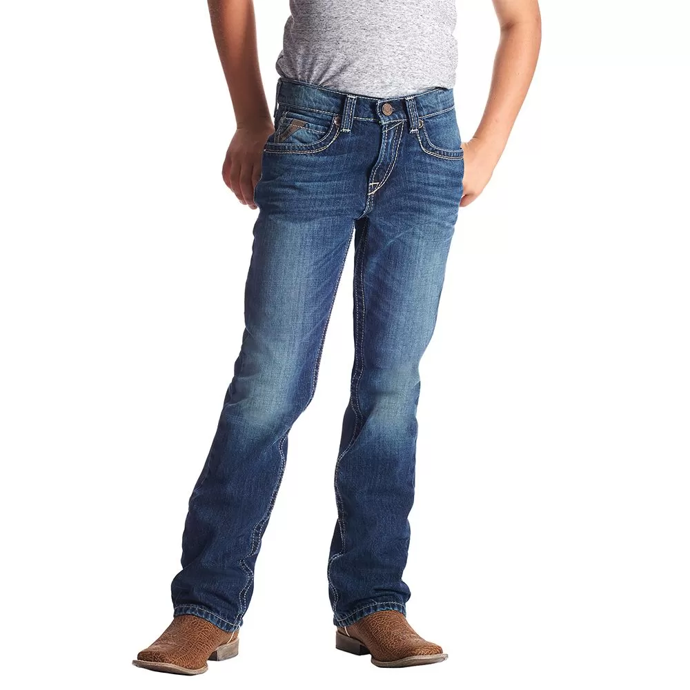 Ariat Boy's B5 Boundary Med Wash Jeans 4 Ariat Boy's B5 Boundary Med Wash Jeans - Image 2