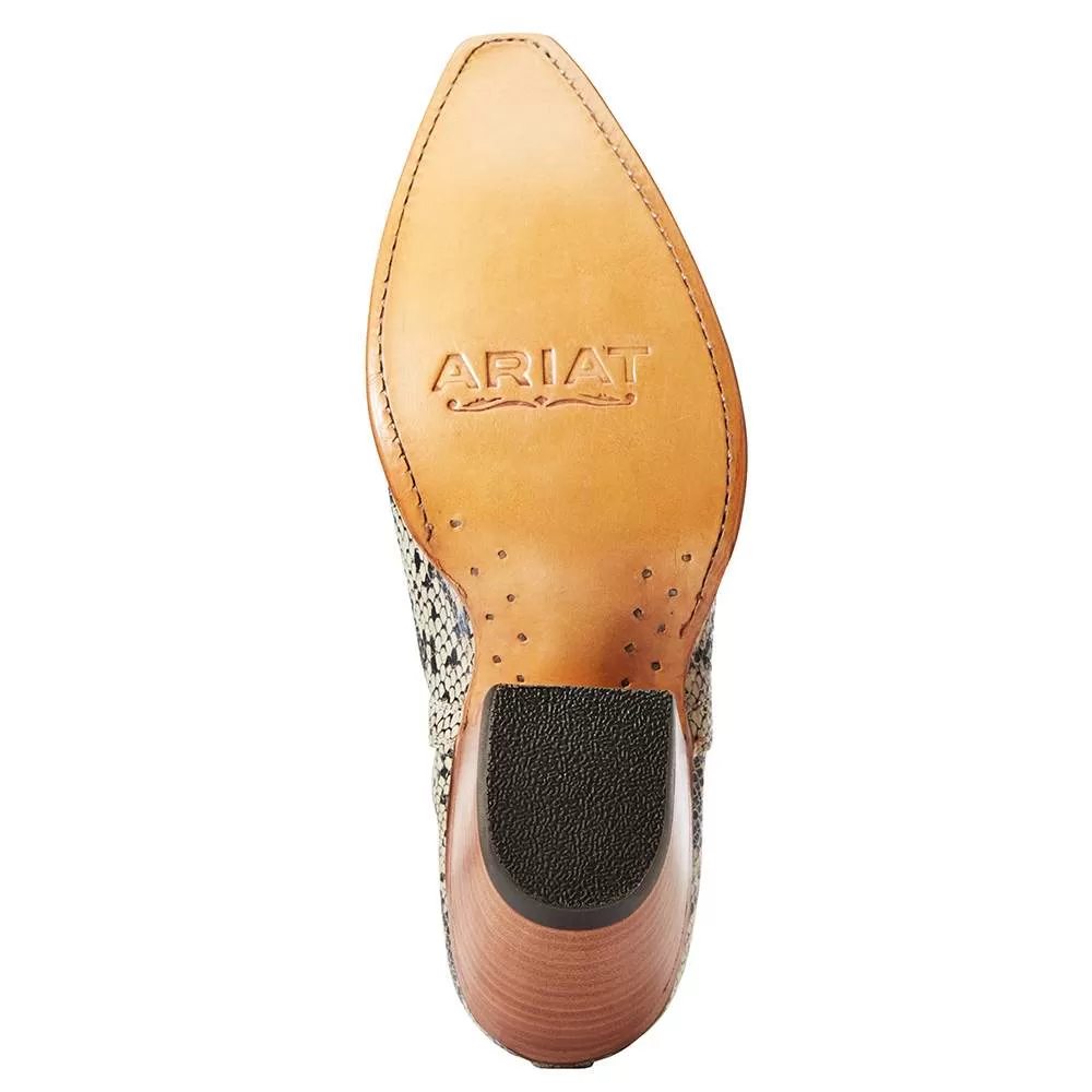 Ariat Women`s Black White Snake Dixon Bootie 7 Ariat Women`s Black White Snake Dixon Bootie - Image 5