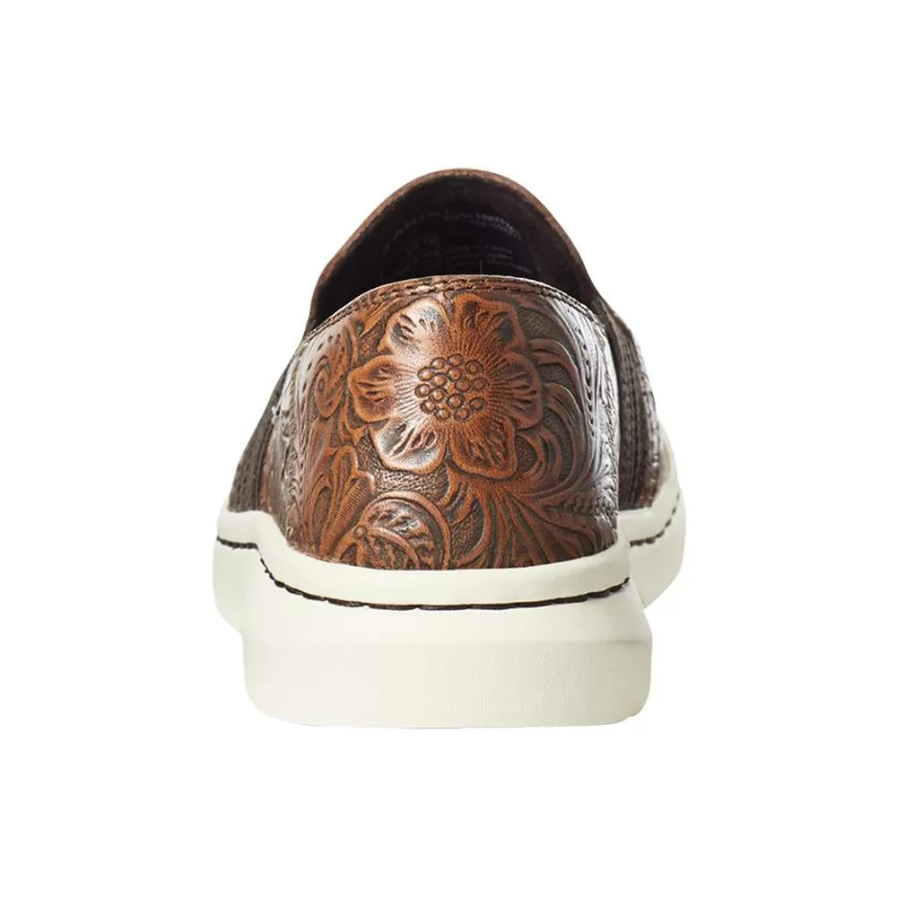 Ariat Womens Brown Floral Embossed Ryder Casual 5 Ariat Womens Brown Floral Embossed Ryder Casual - Image 3