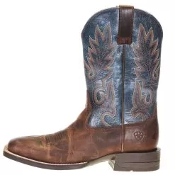 Ariat Men's Layton Weathered Chestnut 11in. Rail Blue Top Square Toe Boot 9 Ariat Men's Layton Weathered Chestnut 11in. Rail Blue Top Square Toe Boot -Western Cowboy Equipment Shop 10038448 2