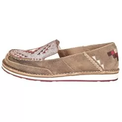 Ariat Women's Ariat Brown Bomber Crackled White Deco Cruiser -Western Cowboy Equipment Shop 10038485 2