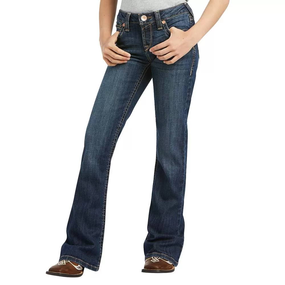 Ariat Girl's R.E.A.L. Vicky Flare Jean 4 Ariat Girl's R.E.A.L. Vicky Flare Jean - Image 2