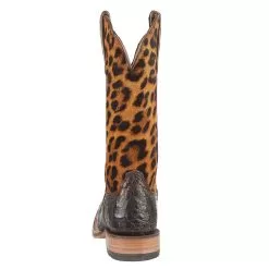 Ariat Women's Chocolate Caiman 12in. Leopard Top Cowgirl Boot -Western Cowboy Equipment Shop 10042540 4