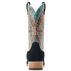 Ariat Men's Futurity Showman Black Roughout Turquoise Top Cowboy Boot -Western Cowboy Equipment Shop 10044498 04