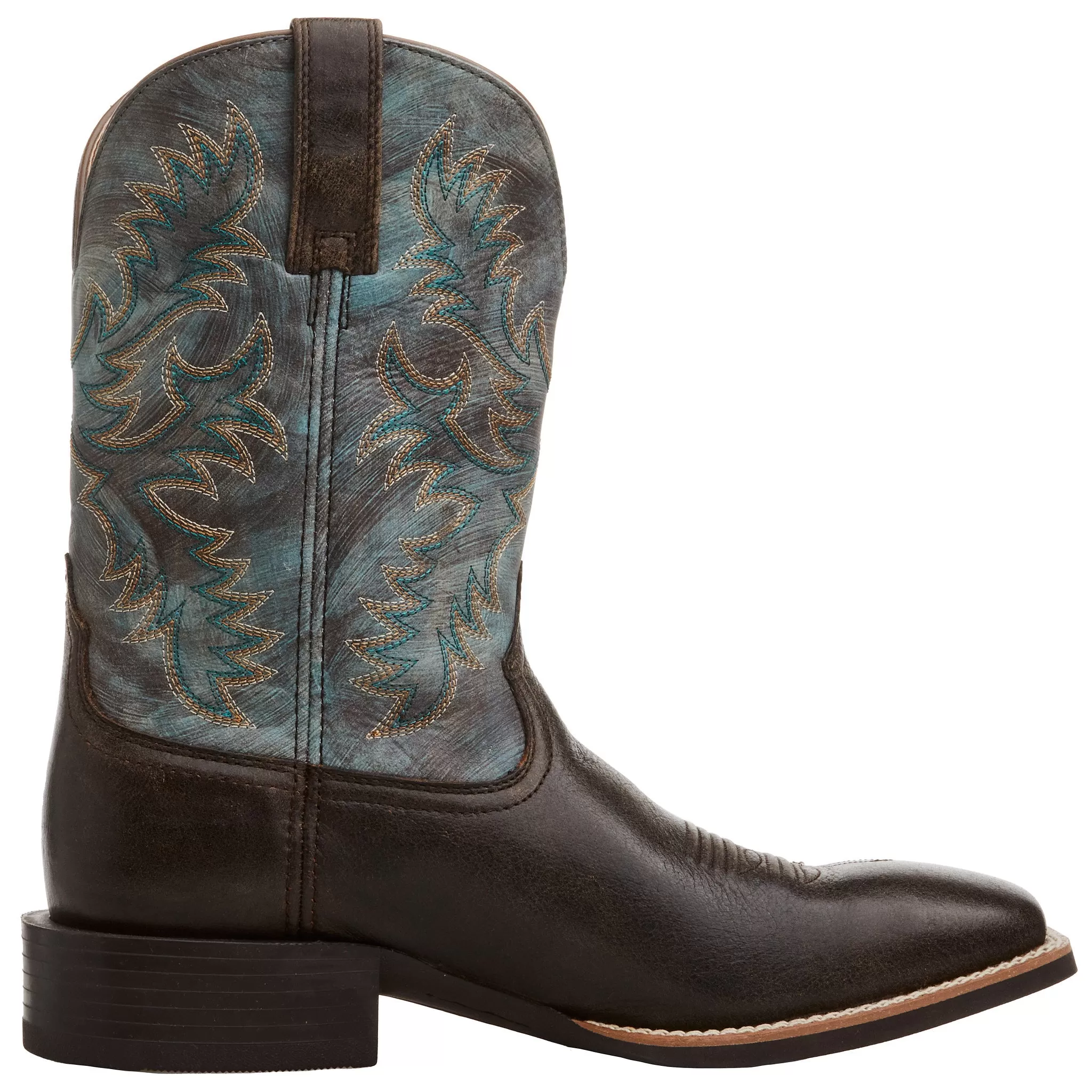 Ariat Men's Sport Latigo Chocolate Brown 11in Stone Blue Top 6 Ariat Men's Sport Latigo Chocolate Brown 11in Stone Blue Top - Image 4