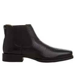 Ariat Men's Booker Ultra Square Toe 6in Black Deertan Top Pull On -Western Cowboy Equipment Shop 10046984 05