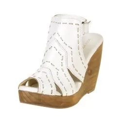 Womens Very Volatile White Wedge Sandals -Western Cowboy Equipment Shop 107621 default l