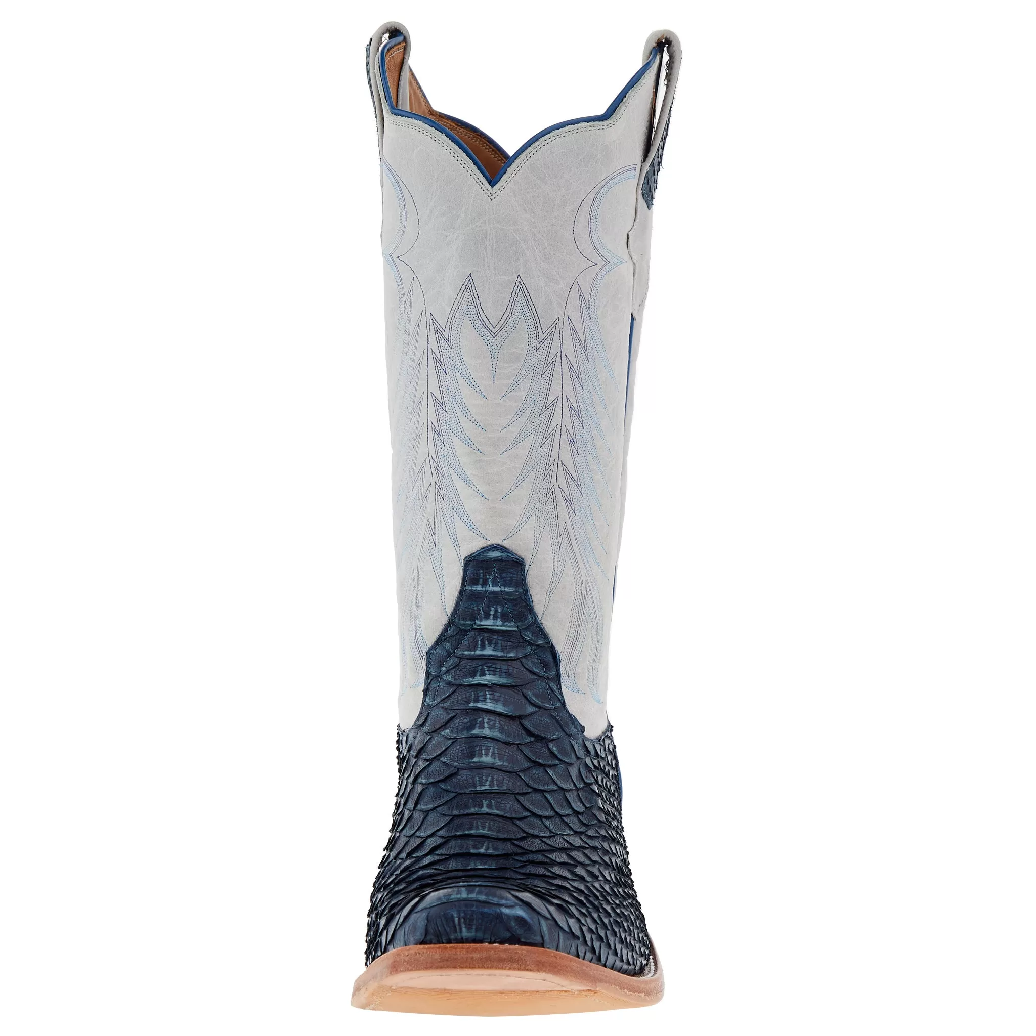 Rios Of Mercedes Men's Navy Vintage Python 13in Polar Buffamonte Cutter Toe Boot 4 Rios Of Mercedes Men's Navy Vintage Python 13in Polar Buffamonte Cutter Toe Boot - Image 2
