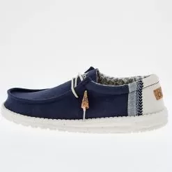 Heydude Men's Hey Dude Wally Linen Natural Navy -Western Cowboy Equipment Shop 110792568 03