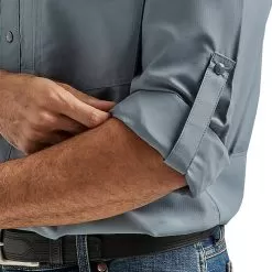 Wrangler Men's Performance Snap Long Sleeve Snap Shirt -Western Cowboy Equipment Shop 112326073 3