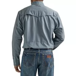 Wrangler Men's Performance Snap Long Sleeve Snap Shirt -Western Cowboy Equipment Shop 112326073 4