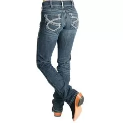 Ariat Ladies REAL Ivory Straight Leg Jeans