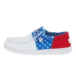 Heydude Men`s Hey Dude White Wally Tri Sox American Pride -Western Cowboy Equipment Shop 112562172 3
