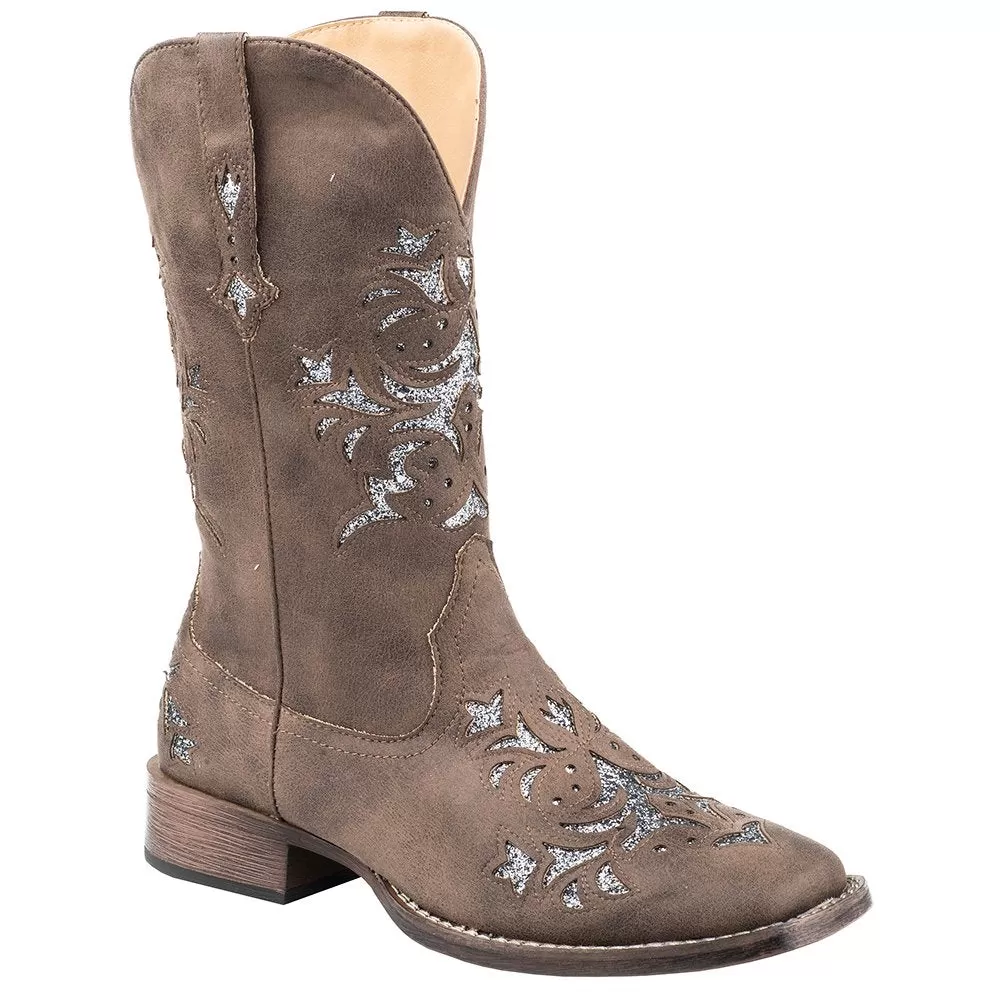 Roper Footwear Women's Brown Faux Leather Square Toe Boot 3 Roper Footwear Women's Brown Faux Leather Square Toe Boot