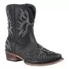 Roper Footwear Women's Black Distressed With Chromatic Black Booties -Western Cowboy Equipment Shop 118467 default l
