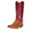 Men's Tony Lama Royston Brandy Full Quill Ostrich 13in. Red Top Cowboy Boots -Western Cowboy Equipment Shop 119260 default l