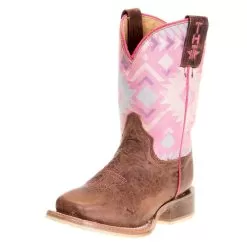 Tin Haul Footwear Youth Tin Haul Pink Moon Teepee Sole 10` Shaft Cowgirl Boots