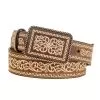 Men's Nocona Tan Belt With Stitching
