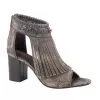 Roper Footwear Womens Black Fringe Open Toe Mule