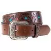 Men's Hooey Painted Aztec Pattern Tapered Leather Belt -Western Cowboy Equipment Shop 124339 default l