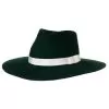 Women's M+F Green With Gold Band Fashion Hat