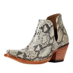 Ariat Women`s Black White Snake Dixon Bootie
