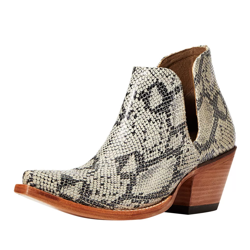 Ariat Women`s Black White Snake Dixon Bootie 3 Ariat Women`s Black White Snake Dixon Bootie