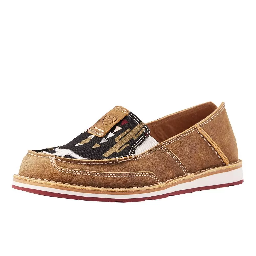 Ariat Womens Brown Bomber/Black Steer Cruiser Casual 3 Ariat Womens Brown Bomber/Black Steer Cruiser Casual