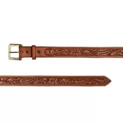 Texas Saddlery Men's Floral Tooled Belt