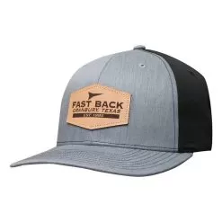 Fast Back Heather And Black Patch Logo Cap