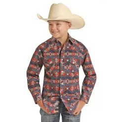 Dale Brisby Boys Aztec Print Shirt