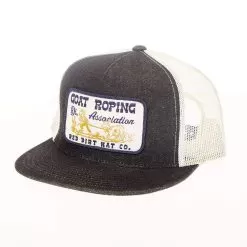 Red Dirt Hat Company Black Denim Goat Roping Cap