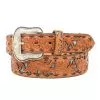 Mens Nocona Tapered Floral Belt With Turquoise Underlay -Western Cowboy Equipment Shop 139529 default l