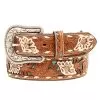 Women's Brown Belt With Floral Overlay -Western Cowboy Equipment Shop 139533 default l