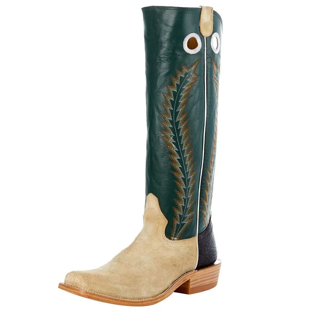 Hondo Enterprises Inc Men's Honey Roughout Shoulder 16in. Emerald Green Stove Top Boot 3 Hondo Enterprises Inc Men's Honey Roughout Shoulder 16in. Emerald Green Stove Top Boot