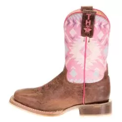 Tin Haul Footwear Youth Tin Haul Pink Moon Teepee Sole 10` Shaft Cowgirl Boots -Western Cowboy Equipment Shop 14 018 0077 0806 22
