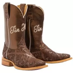 Tin Haul Footwear Womens Damask Diamond Brown Boot -Western Cowboy Equipment Shop 14 021 0007 1441 2