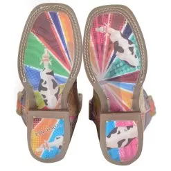 Tin Haul Footwear Kids Spotty Colorful Cattle Sole Cowgirl Boot -Western Cowboy Equipment Shop 1401800770873 21
