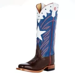Anderson Bean Kids Roscoe Tan Blue Harbon Cowboy Boot
