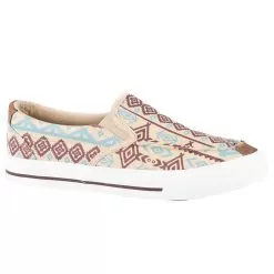 Roper Footwear Women's Roper Angel Fire Tan Aztec Canvas Slip On