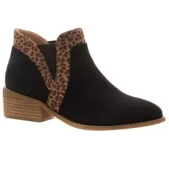 Women's Corkys Crisp Black And Leopard Bootie