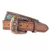 Rafter T Ranch Company Ladies Beaded Inlay W/Floral Tooling Belt -Western Cowboy Equipment Shop 143266 default l